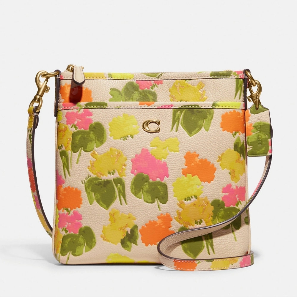 Kitt Messenger Crossbody With Floral Print